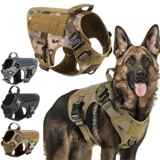 Durable pet tactical vest dog cooling coat heavy duty outdoor pet training chest Dog harness and leashes - 副本
